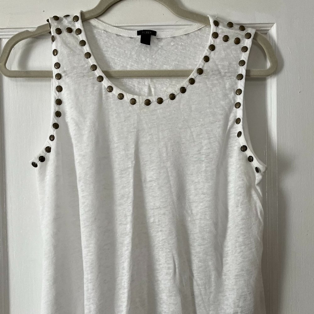 NWOT J. Crew Linen studded tank small